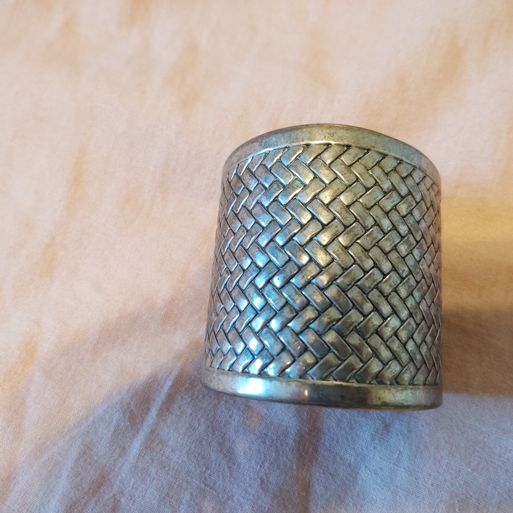 Silver Wide Cuff Bracelet